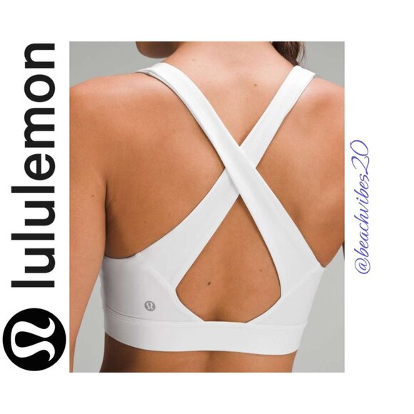 LULULEMON ATHLETICA Envital Bra *Medium Support, D/DD Cup White NWT - Picture 5 of 16